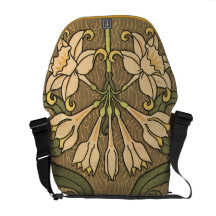 Messager floral vintage de motif de jonquille sacoches
