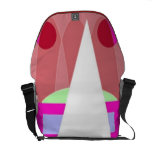 Messager rose blanc de Rickshaw de triangle abstra Sacoches