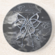 Métal celtique de papillon dessous de verres