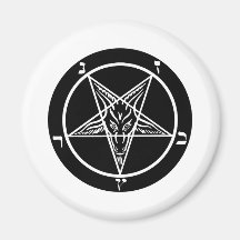 métal noir, baphomet, seigneur d'obscurité ! aimants