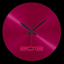 Métal rouge métallique d'acier inoxydable horloges murales