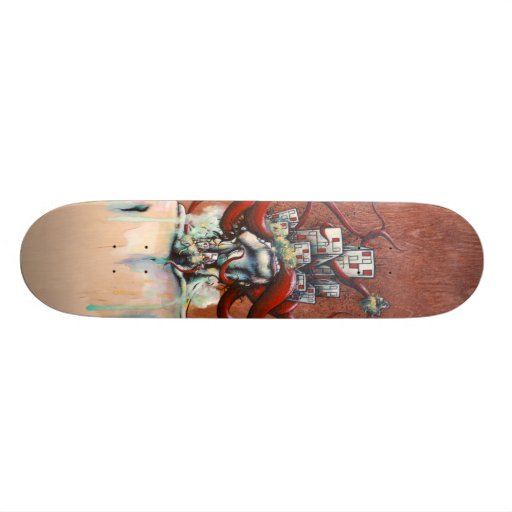 Métamorphose de perspective plateaux de skateboards customisés
