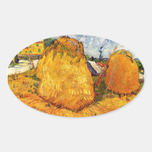 Meules de foin en Provence par Van Gogh. Autocollants