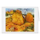 Meules de foin en Provence par Van Gogh. Carte De Vœux