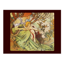 mexicain de chocolat de mucha d'Alphonse Carte Postale