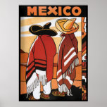 Mexicains Zarapes d'affiche de voyage de ~ du Mexi