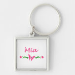 Mia (papillon rose) porte-clef