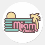 Miami Autocollant Rond