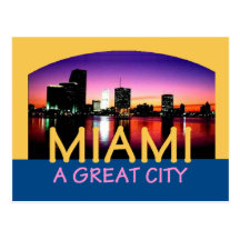 Miami la Floride une grande carte postale de ville