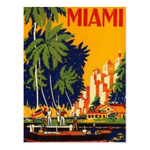 Miami vintage, la Floride, Etats-Unis - Carte Postale