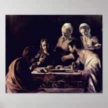 Michaël Angelo Merisi DA Caravaggio - Emmausmahl Posters