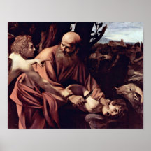 Michaël Angelo Merisi DA Caravaggio - sacrifice Poster