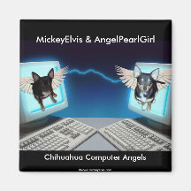 MickeyElvis et AngelPearlGirl adorables Aimant Pour Réfrigérateur