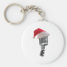 microphone de père Noël Porte-clés
