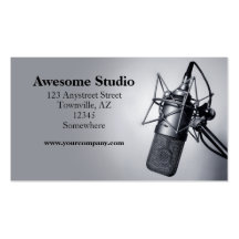 microphone de studio cartes de visite professionnelles