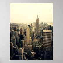 Midtown d'horizon de New York City, milieu Posters