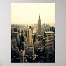 Midtown d'horizon de New York City, toutes les tai Posters