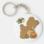 Miel de vol d'ours drôle porte-clefs