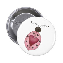 Mignon comme insecte · Coccinelle rose Badge Avec Épingle