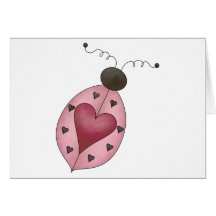 Mignon comme insecte · Coccinelle rose Carte