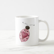 Mignon comme insecte · Coccinelle rose Tasse À Café