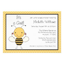 Mignon gaffez le baby shower de point de polka d'a cartons d'invitation personnalisés