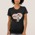 Mignon "j'ai fait" jeune mariée de bande dessinée t-shirts