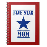 Militaires patriotes de maman d'étoile bleue carnet à spirale
