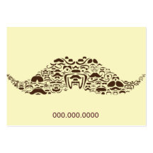 Millions de moustaches potelées cartes de visite personnelles
