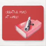Mini carnet à dessins rouge Mousepad Tapis De Souris