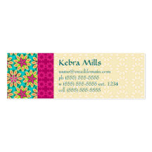Mini carte de visite de motif floral