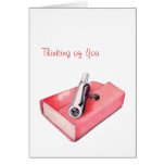 Mini carte rouge de carnet à dessins
