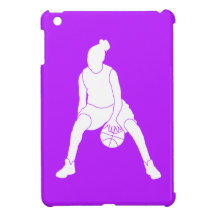 Mini cas de basket-ball d'iPad pourpre de fille
