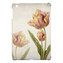 Mini cas de perroquet d'iPad rose de tulipe