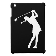 Mini cas d'iPad noir de Madame Golfer