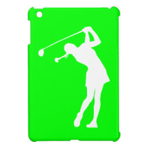 Mini cas d'iPad vert de Madame Golfer