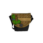 Mini sac messenger hawaïen à Tiki Lauhala Sacoches