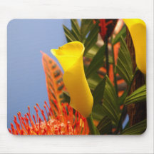 mini zantedeschias jaunes tapis de souris