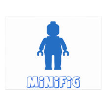 MInifig [bleu] customisent par mon Minifig Carte Postale
