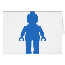 Minifig [grand bleu] customisent par mon Minifig Carte De Vœux