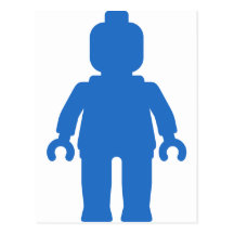 Minifig [grand bleu] customisent par mon Minifig Carte Postale