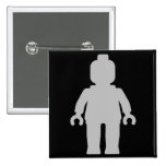 Minifig [grand gris-clair] customisent par mon Min Pin's Avec Agrafe
