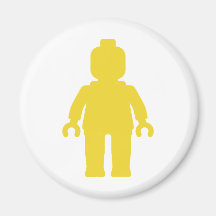 Minifig [grand jaune] customisent par mon Minifig Aimants Pour Réfrigérateur