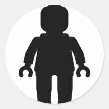 Minifig [grand noir] customisent par mon Minifig Autocollants