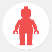 Minifig [grand rouge] customisent par mon Minifig Autocollants