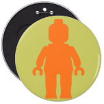 Minifig [grande orange] customisent par mon Minifi Badges Avec Agrafe