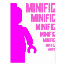Minifig rose customisent par mon Minifig Carte Postale