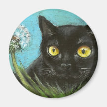 Minou noir magnets