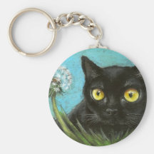 Minou noir porte-clefs