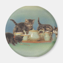 Minous vintages mignons magnets pour réfrigérateur
